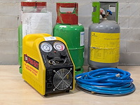 Koelmiddel afpompunit met 3x gasfles r-32 diflormethaan, cps, tr500e - afbeelding 1 van  15