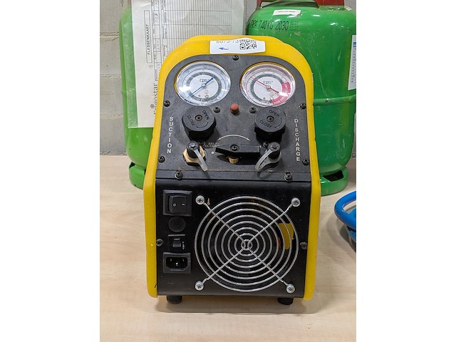 Koelmiddel afpompunit met 3x gasfles r-32 diflormethaan, cps, tr500e - afbeelding 8 van  15