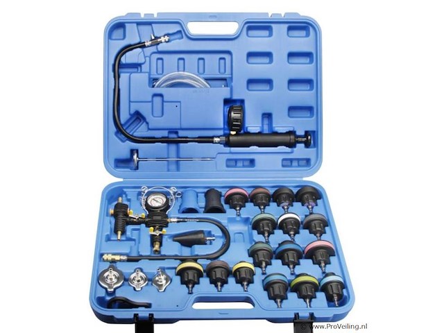 Koelsysteemtester / druktester - 28-delige set - incl. koffer - afbeelding 1 van  8