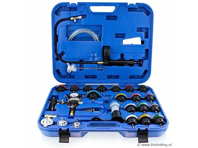 Koelsysteemtester / meetapparaat 23-delig incl. koffer & toebehoren - afbeelding 1 van  8