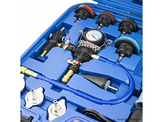 Koelsysteemtester / meetapparaat 23-delig incl. koffer & toebehoren - afbeelding 4 van  8