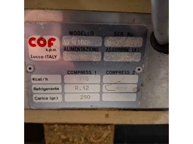 Koeltoonbank, cof s.p.a, lucca italy, zilver - afbeelding 8 van  11