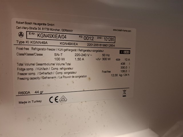 Koelvries combinatie bosch, ki kgnn49xiea - afbeelding 4 van  5