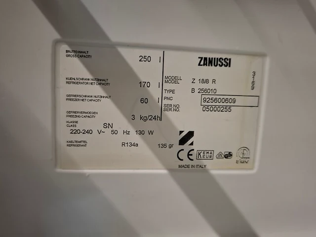 Koelvries combinatie en koelkast o.a. zanussi - afbeelding 4 van  5