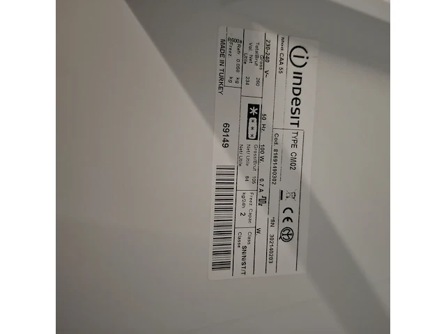 Koel/vries combinatie, indesit a+, cm02 - afbeelding 9 van  9