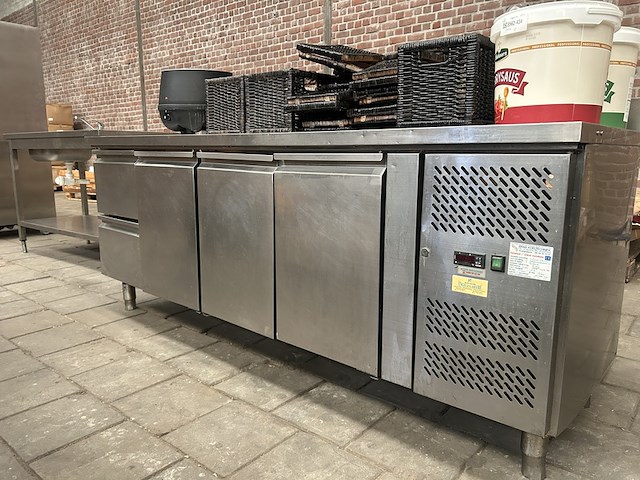 Koelwerkbank 123x70x88, gn4200tn - afbeelding 1 van  6