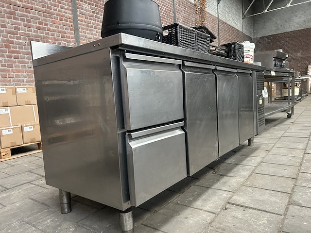 Koelwerkbank 123x70x88, gn4200tn - afbeelding 4 van  6