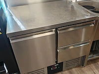 Koelwerkbank 1deur, 2 lades, ggm