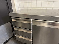 Koelwerkbank met dubbel deur koeling en gekoelde lades - afbeelding 2 van  7
