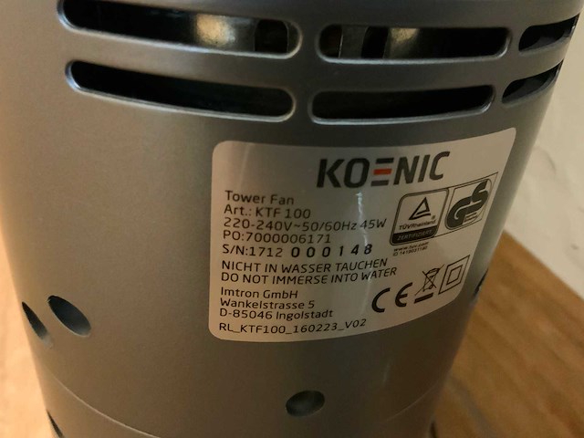 Koenic, eurom kft-100 ventilator (2x) - afbeelding 2 van  10