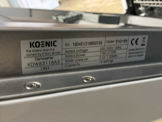 Koenic kdw63116a3 vrijstaande vaatwasser - afbeelding 4 van  4