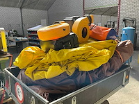 Koepel tent 10 x 10 x 6 meter, opblaasbaar, 2 nieuwe blowers, in-ritsbare zijpanelen - afbeelding 2 van  12