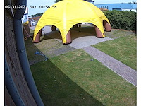Koepel tent 10 x 10 x 6 meter, opblaasbaar, 2 nieuwe blowers, in-ritsbare zijpanelen - afbeelding 8 van  12