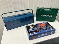 Koffer met 150 pcs en gereedschapskist en startbooster - afbeelding 1 van  18