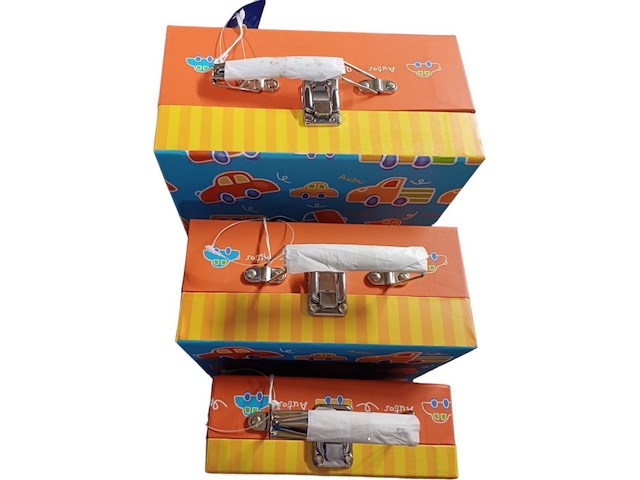 Koffer set 3 delig kids car 6 stuks - afbeelding 5 van  9
