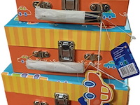 Koffer set 3 delig kids car 6 stuks - afbeelding 6 van  9