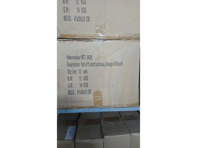 Koffer set 3 delig kids rose 6 stuks - afbeelding 7 van  7