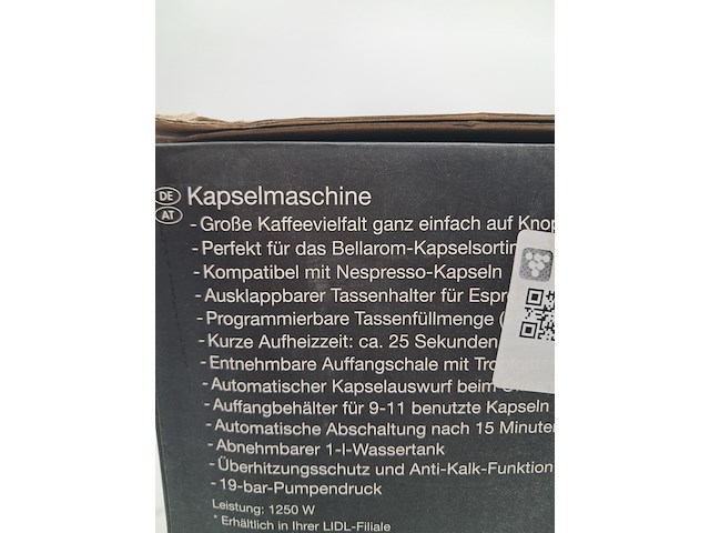 Koffie zet apparaat, bellarom, 1250w capsule automaat - afbeelding 4 van  6