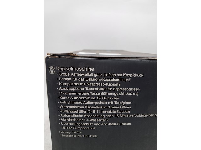 Koffie zet apparaat, bellarom, 1250w capsule automaat - afbeelding 2 van  4