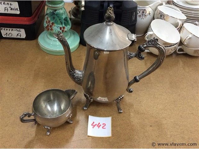 Koffiekan + ( verzilverd ) - afbeelding 1 van  3