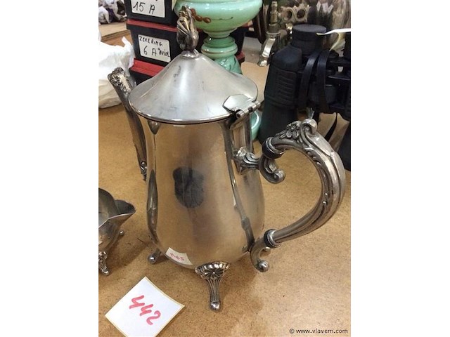 Koffiekan + ( verzilverd ) - afbeelding 2 van  3