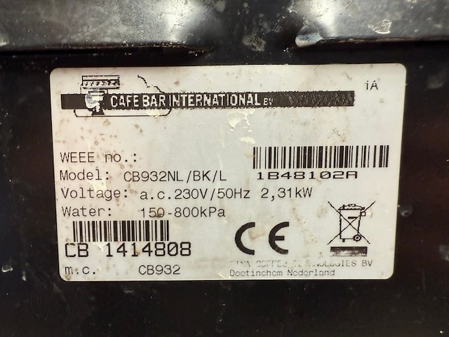 Koffiemachine café bar international, café bar 932 - afbeelding 5 van  5
