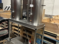 Koffiezetinstallatie met twee containers op onderstel, animo combi-line