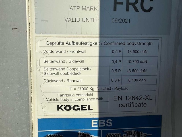 Kogel - 2015 - sva 24 standard - nl frigo trailer - carrier - on-23-yy - afbeelding 11 van  21