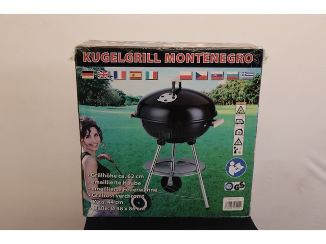Kogelbarbecue, activa, montenegro, zwart - afbeelding 1 van  2