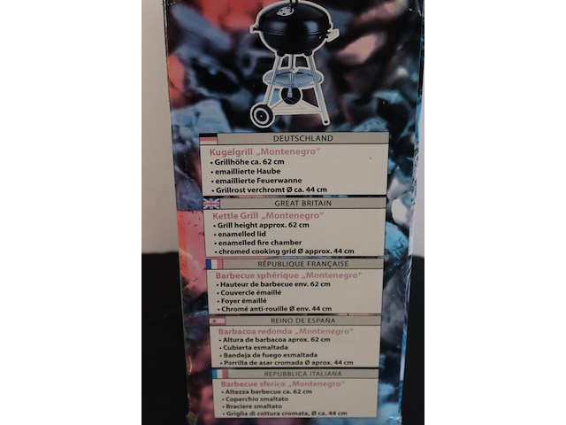 Kogelbarbecue, activa, montenegro, zwart - afbeelding 2 van  2
