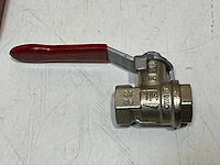 Kogelkraan s90 1/4"bn. dn8 vern geomet hendel rood (10x) - afbeelding 2 van  2