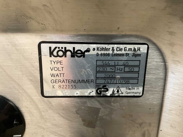 Köhler & cie 546 11 40 overige warmhoudapparatuur - afbeelding 4 van  8