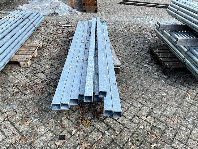 Koker gegalvaniseerd (2800x80x80mm) (10x) - afbeelding 2 van  3