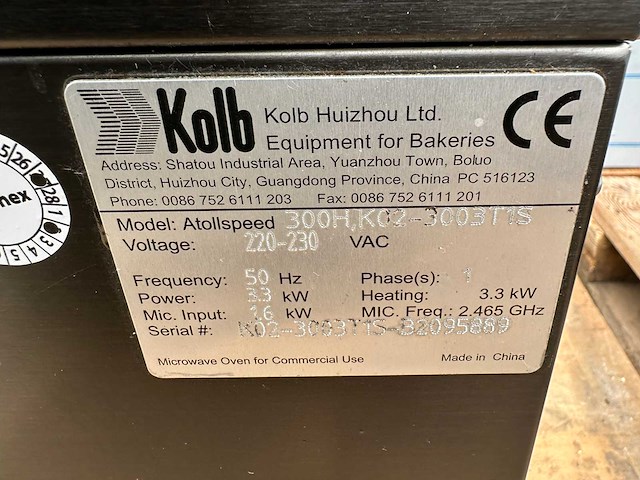 Kolb - atollspeed 300h k02-3003tis - compacte high speed oven - afbeelding 6 van  6