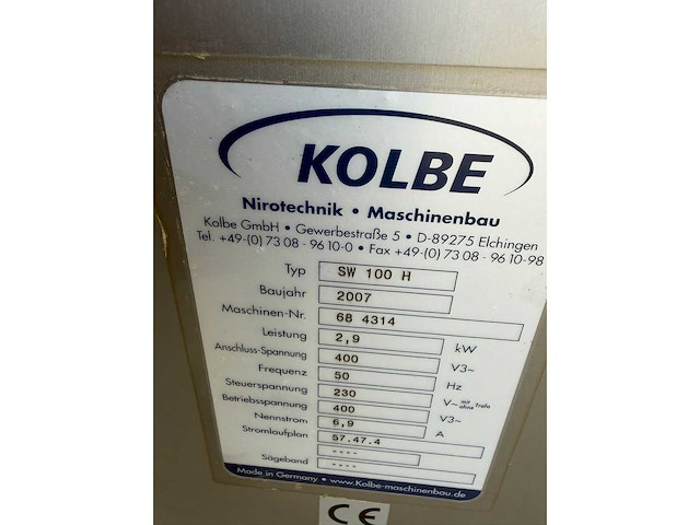 Kolbe - sw 100 h - vleeswolf / gehaktmolen - afbeelding 5 van  5