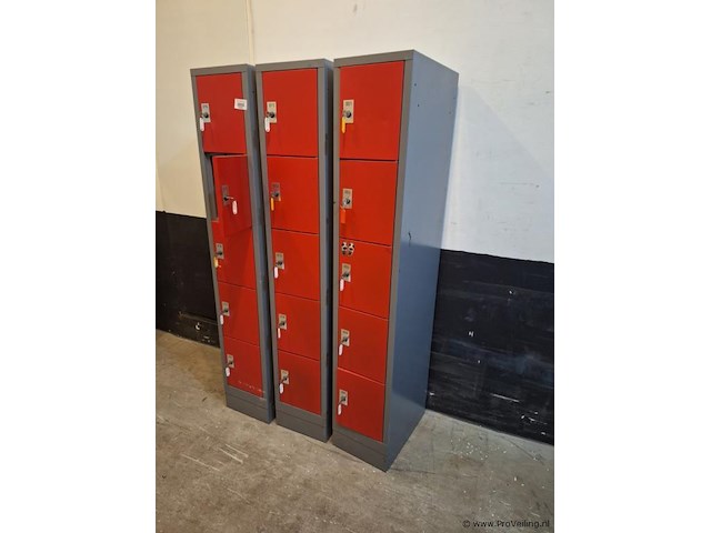 Kolom lockerkast - 50x32x180 cm - 3 stuks - afbeelding 4 van  4
