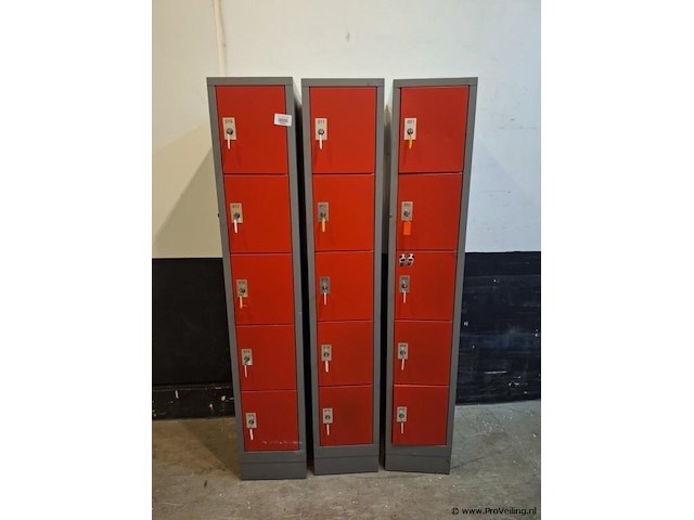 Kolom lockerkast - 50x32x180 cm - 3 stuks - afbeelding 1 van  4
