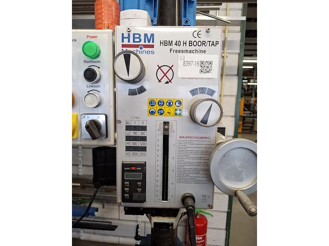 Kolomboormachine hbm, 40h boor/tap, bouwjaar 2019 - afbeelding 6 van  11