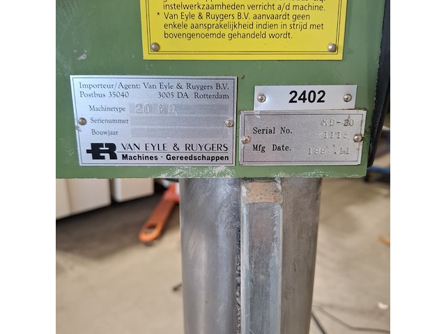 Kolomboormachine, van eyle & ruygers, 20kb, 1994 - afbeelding 2 van  12