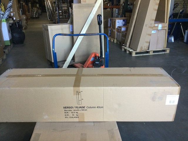Kolomkast 2-deurs deuren openen naar links, verso 826201, rood/terra - afbeelding 3 van  4