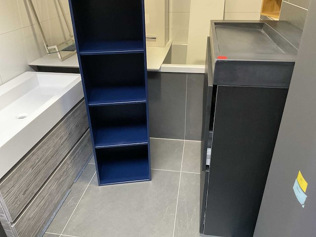 Kolomkast 35x33x175 cm donker blauw - afbeelding 7 van  8