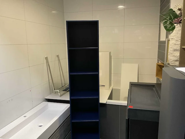 Kolomkast 35x33x175 cm donker blauw - afbeelding 6 van  8