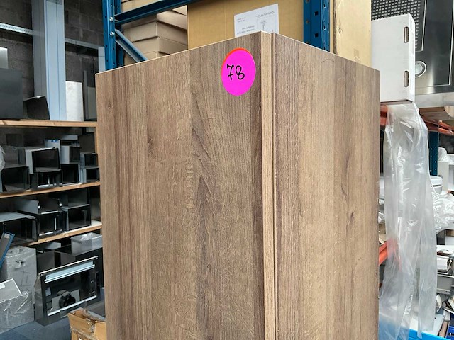 Kolomkast 35x33x175cm denver eiken greeploos - afbeelding 1 van  6