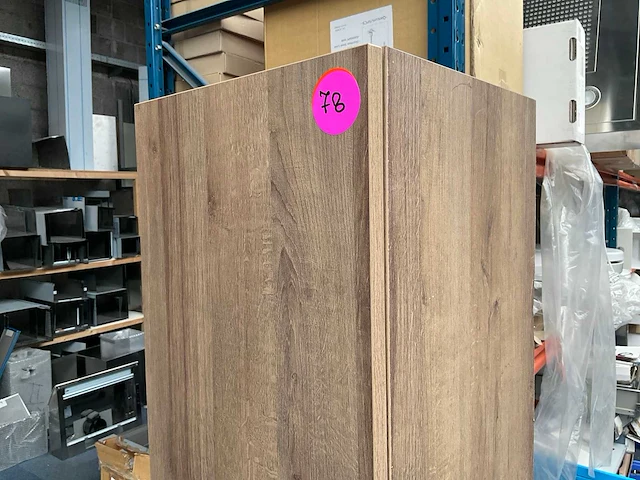 Kolomkast 35x33x175cm denver eiken greeploos - afbeelding 1 van  7