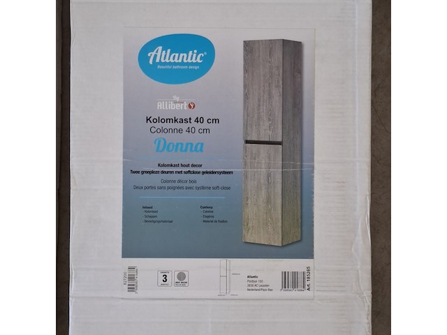 Kolomkast 40 cm, allibert, donna, hout decor - afbeelding 2 van  4