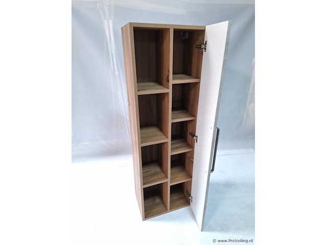 Kolomkast met deur en open vakken - ca. 45x29x140 cm - afbeelding 4 van  4