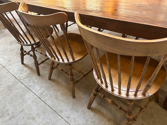 Koloniale café tafel met 8 stoelen - afbeelding 2 van  4