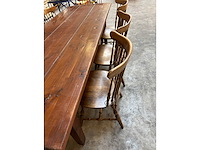 Koloniale café tafel met 8 stoelen - afbeelding 4 van  4