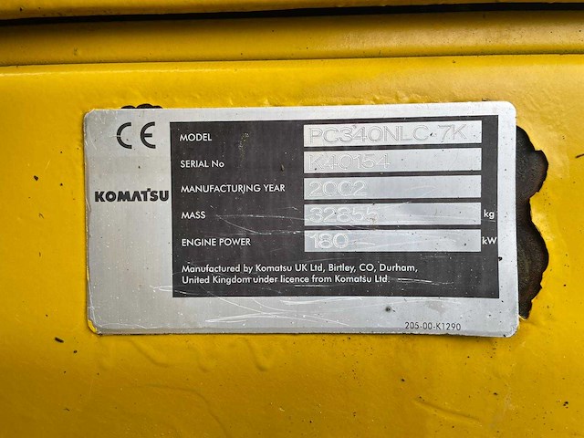 Komatsu - 2002 - pc340 - rupsgraafmachine - afbeelding 18 van  24