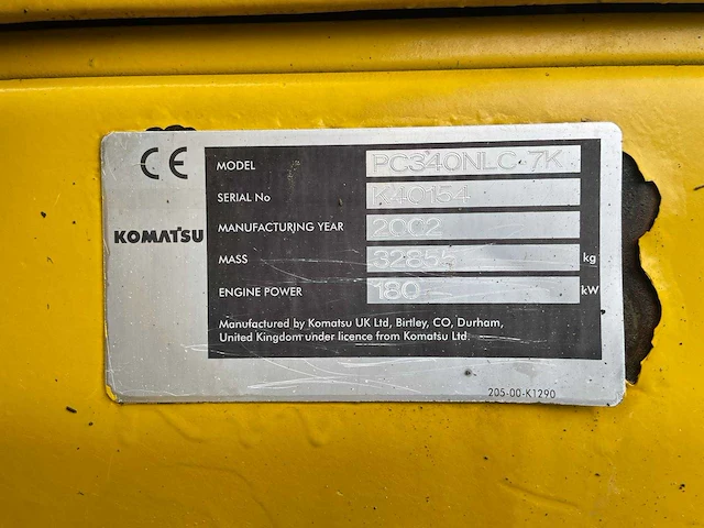 Komatsu - 2002 - pc340 - rupsgraafmachine - afbeelding 10 van  27